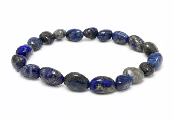 Pulsera de piedras rodadas de Lapislázuli A 6-8mm