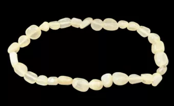 Pulsera Piedra Luna Beige A Rolled Stones