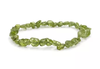 Pulsera de Peridoto con Piedras Rodadas A+ 6-8 mm