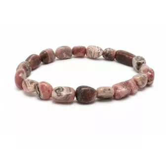Pulsera de Piedras Rodadas de Rodocrosita Argentina A 6-8mm