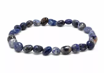 Pulsera de piedras rodadas de Sodalita A 5-8mm