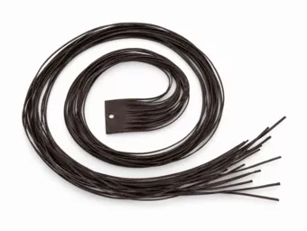 Lote de 20 Cordones de Cuero Plano Marrón 2 mm × 120 cm para Colgantes