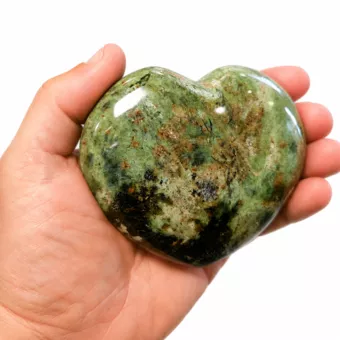 Corazón serpentino pulido 0,400 kg