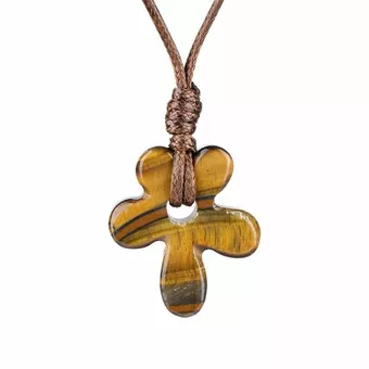 Collar de flor ojo de tigre A