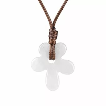 Collar de flor de cristal de roca A