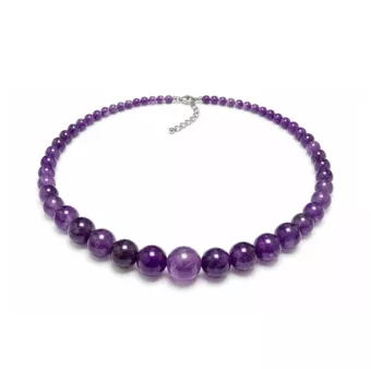 Collar Degradado de Amatista A+ Perlas 4-12mm 50cm
