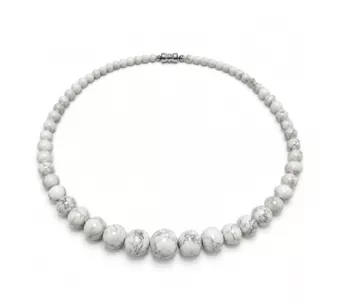 Collar Degradado de Howlita A Perlas 4-14 mm 50 cm