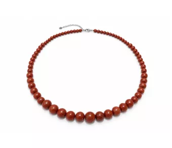 Collar Degradado Jaspe Rojo A Bolas 4-12 mm 50 cm