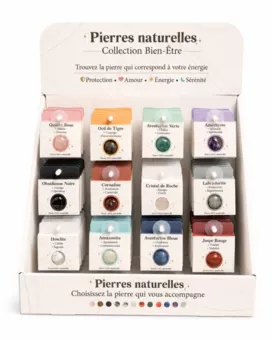 Expositor de Piedras Naturales Rodadas – 72 Piedras
