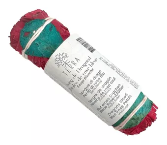 Paquete de pétalos de rosa azul y sangre de dragón de salvia blanca 25-30 g 10 cm