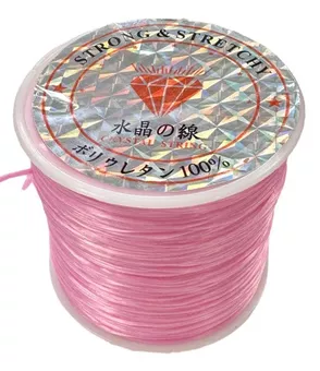 Hilo Elástico Plano Rosa Claro 50m