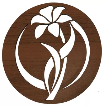 Letrero magnético de madera con forma de flor de 18 cm para HMD999