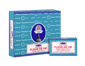 Conos de reflujo de flor de la vida Satya, 12 unidades