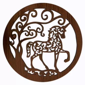 Letrero magnético de madera de unicornio de 18 cm para HMD999
