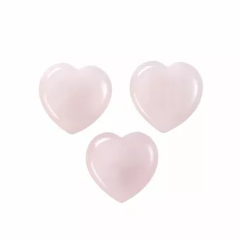 Cuarzo Rosa Corazón A 30mm x 3