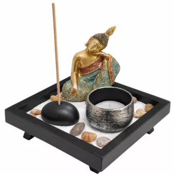 Jardín Zen con Buda Pensativo 12,5 cm