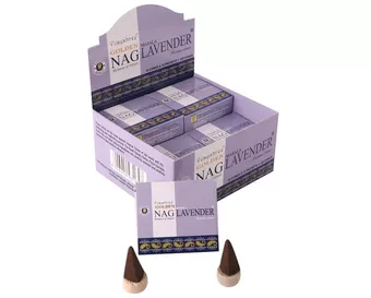 Incienso Vijayshree Golden Nag Lavanda en Conos