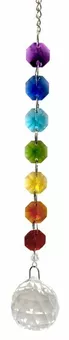 Bola de Cristal Móvil 7 chakras 15cm