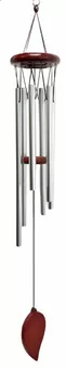 Campanilla de hojas de madera con tubo de aluminio de 60 cm.