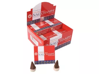 Incienso Vijayshree Golden Nag Champa en Conos