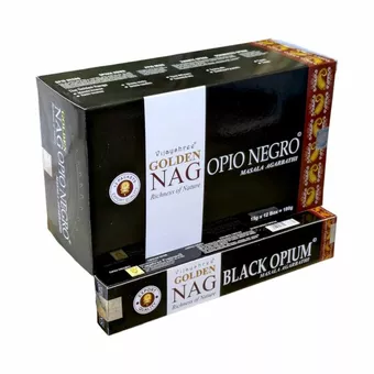 Incienso Vijayshree Golden Nag Black Opium 15g