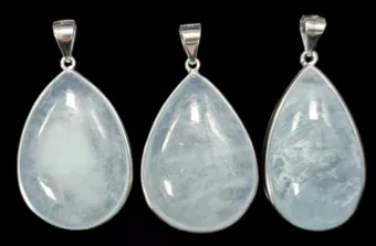 Colgante Plata 925 Aguamarina AAA 3 piezas 20,59g