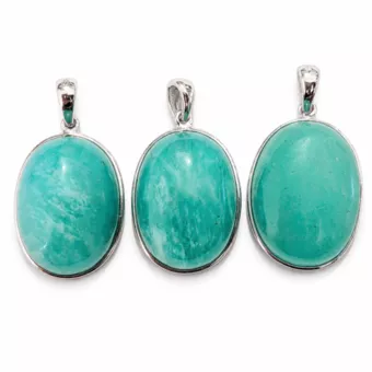 Colgante de Plata 925 Amazonita AAA 3 piezas 10,4g