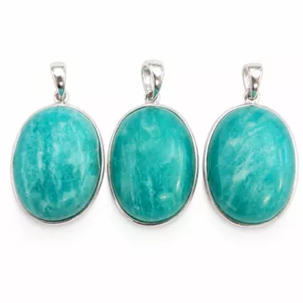 Colgante de Plata 925 Amazonita AAA 3 piezas 10,07g