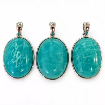 Colgante de Plata 925 Amazonita AAA 3 piezas 10,76g