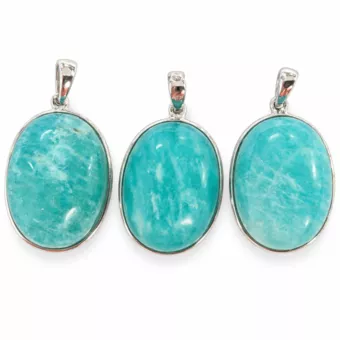 Colgante de Plata 925 Amazonita AAA 3 piezas 10,72g