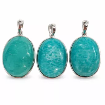 Colgante de Plata 925 Amazonita AAA 3 piezas 11,03g