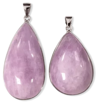 Colgante Kunzita AA+ Plata 925 2 piezas 21.84g