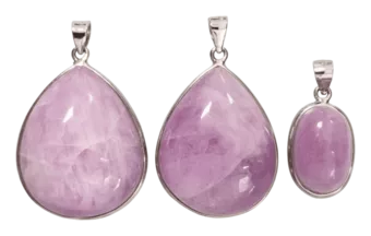 Colgante Kunzita AA+ Plata 925 3 piezas 21.28g