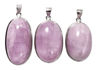 Colgante Kunzita AA+ Plata 925 3 piezas 24.19g