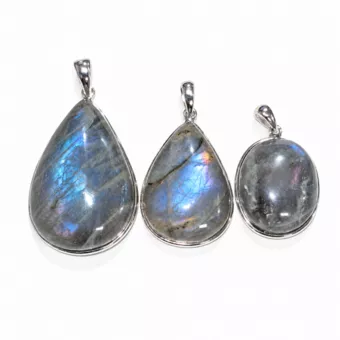 Colgante de Plata 925 Labradorita AAA 3 piezas 17,03g