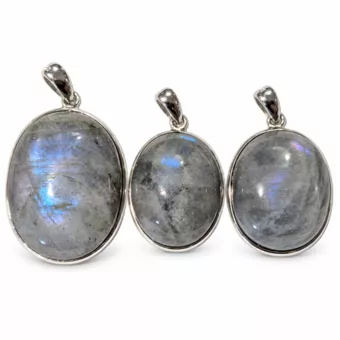 Colgante Plata 925 Labradorita AAA 3 piezas 16g