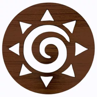 Panel magnético de madera con estrella y sol de 18 cm para HMD999