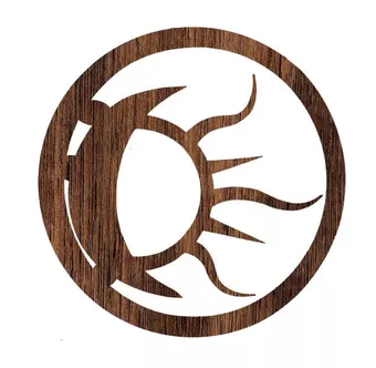 Letrero magnético de madera de sol y luna de 18 cm para HMD999