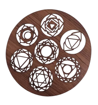 Panel magnético de madera de 7 chakras de 18 cm para HMD999
