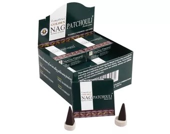 Incienso Vijayshree Golden Nag Patchouli en Conos