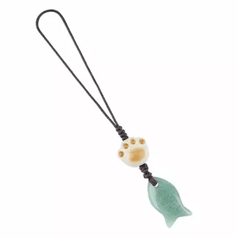 Colgantes para bolsos con forma de pez de aventurina verde A x3