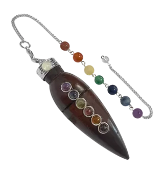 Péndulo de 7 chakras de palisandro (6,5 cm)