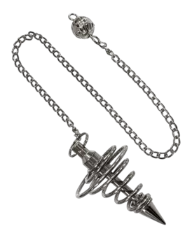 Péndulo espiral de metal negro