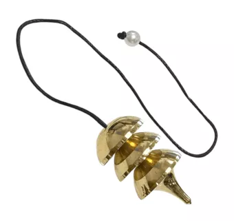 Péndulo Osiris de Latón con Cordón de Cuero