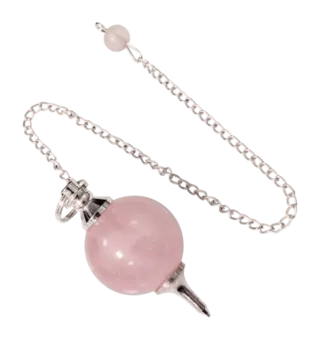 Péndulo Esfera Cuarzo Rosa 4cm