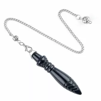 Péndulo de Thoth de obsidiana negra A