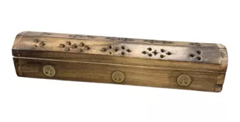 Porta incienso Caja de madera de pimentón Árbol de la vida 30cm x 2