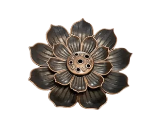 Porta Incienso Metal Flor de Loto 6 cm