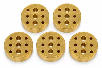 Portainciensos dorado de 9 orificios – Pack de 5