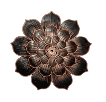 Porta Incienso de Metal Flor de Loto Grande 8.5 cm